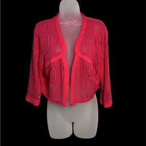 Picadilly Pink Crochet Cardigan